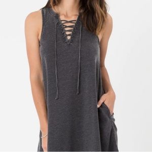 Z Supply All Tied Up Dress Grey Size Medium